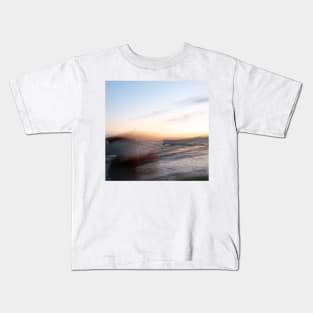 Impressionist dinghy on beach Kids T-Shirt